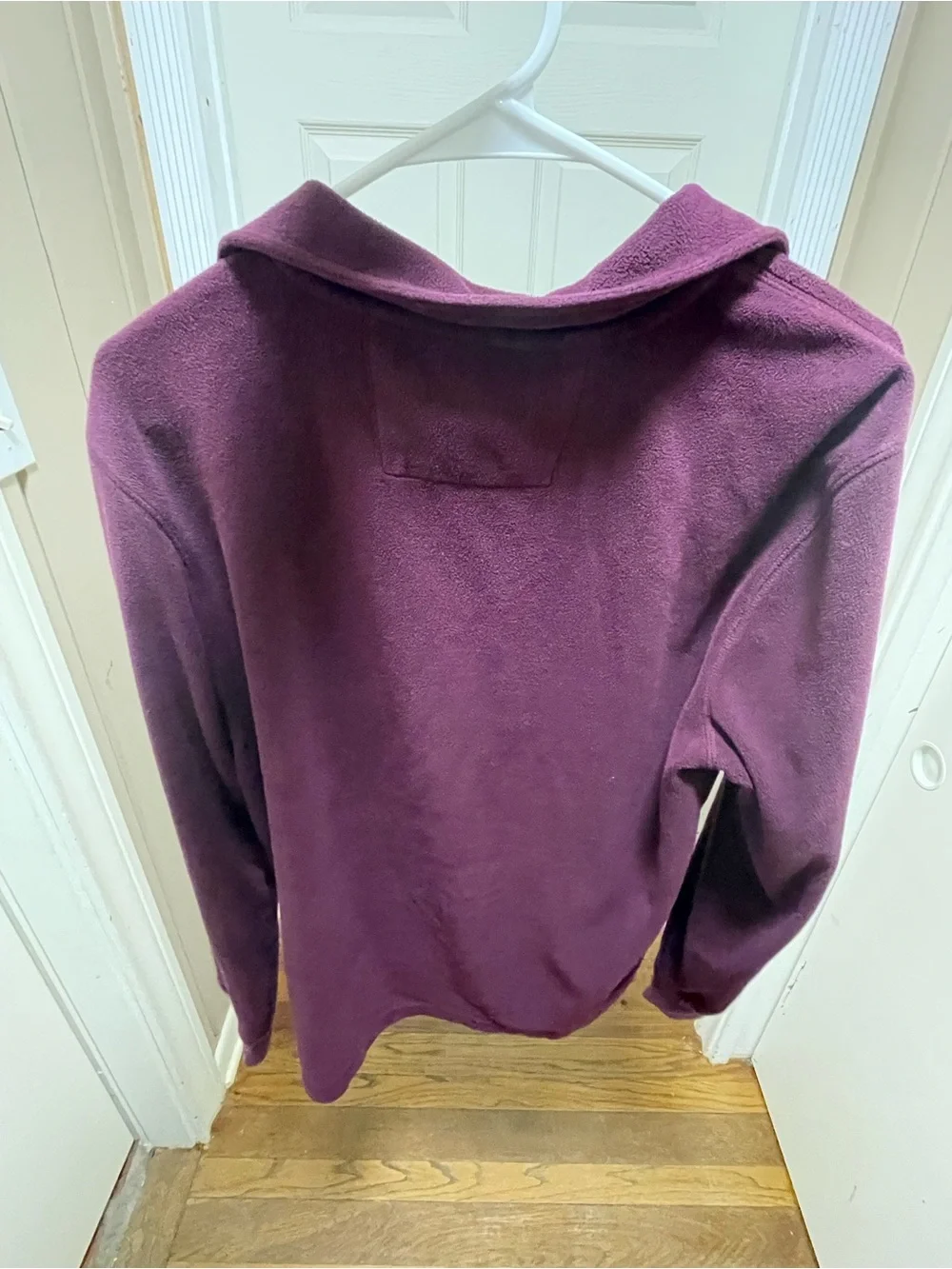 Banana Republic Plum Fleece Snap-Front Pullover